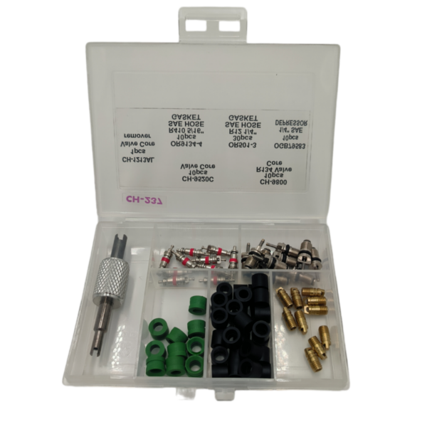 Zestaw uszczelek i wentyli w plastikowym pudełku SHINEYEAR CH-237