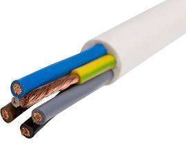 Przewód OWY 5 x 1,5 mm2 okrągły biały 300/500V linka -1 mb. (Konfigurator)