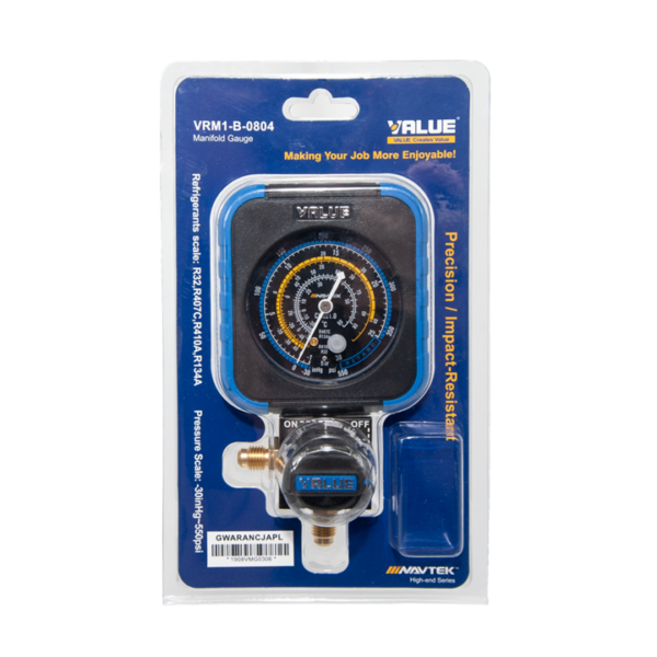 Pojedynczy manometr analogowy niskiego ciśnienia NAVTEK VRM1-B-0804