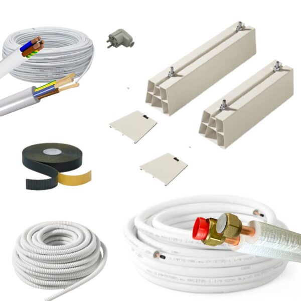 Zestaw montażowy klimatyzatora 2.5-3.5kW - 7 mb. z podstawą 450 mm PVC 0450SP