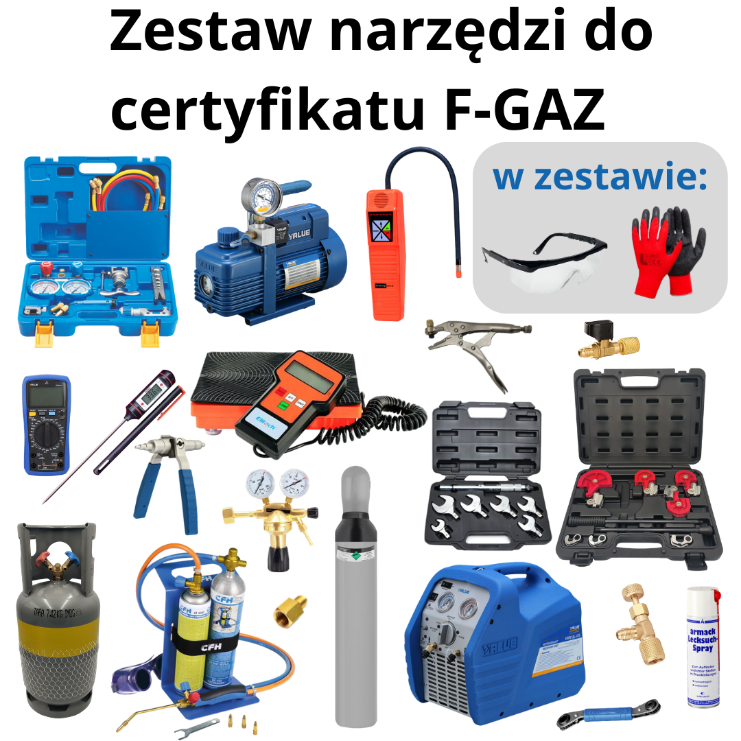 Zestaw narzędzi do klimatyzacji EKONOMICZNY - F-GAZ dla przedsiębiorcy