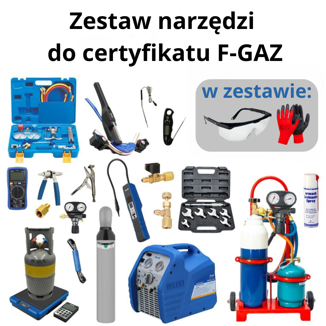 Zestaw narzędzi do klimatyzacji OPTYMALNY - F-GAZ dla przedsiębiorcy
