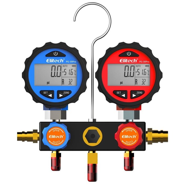 Elektroniczne manometry do systemów chłodniczych i klimatyzacyjnych Elitech DMG-3B