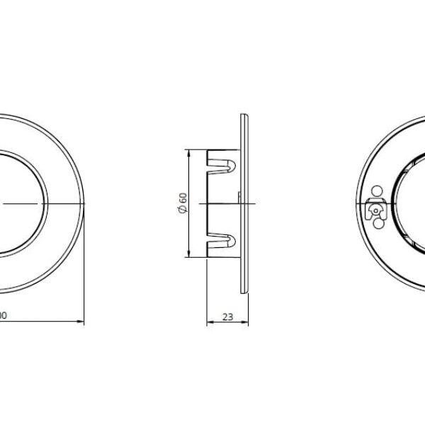 Rozeta BRSPlast 60 mm, maskownica otworu BRS BRS-003