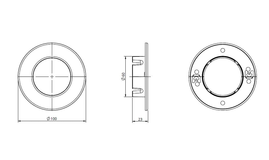 Rozeta BRSPlast 60 mm, maskownica otworu BRS BRS-003 - obrazek 2