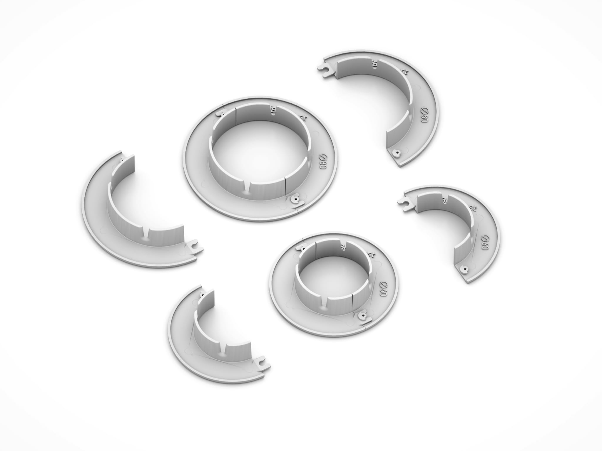 Rozeta BRSPlast 60 mm, maskownica otworu BRS BRS-003 - obrazek 5