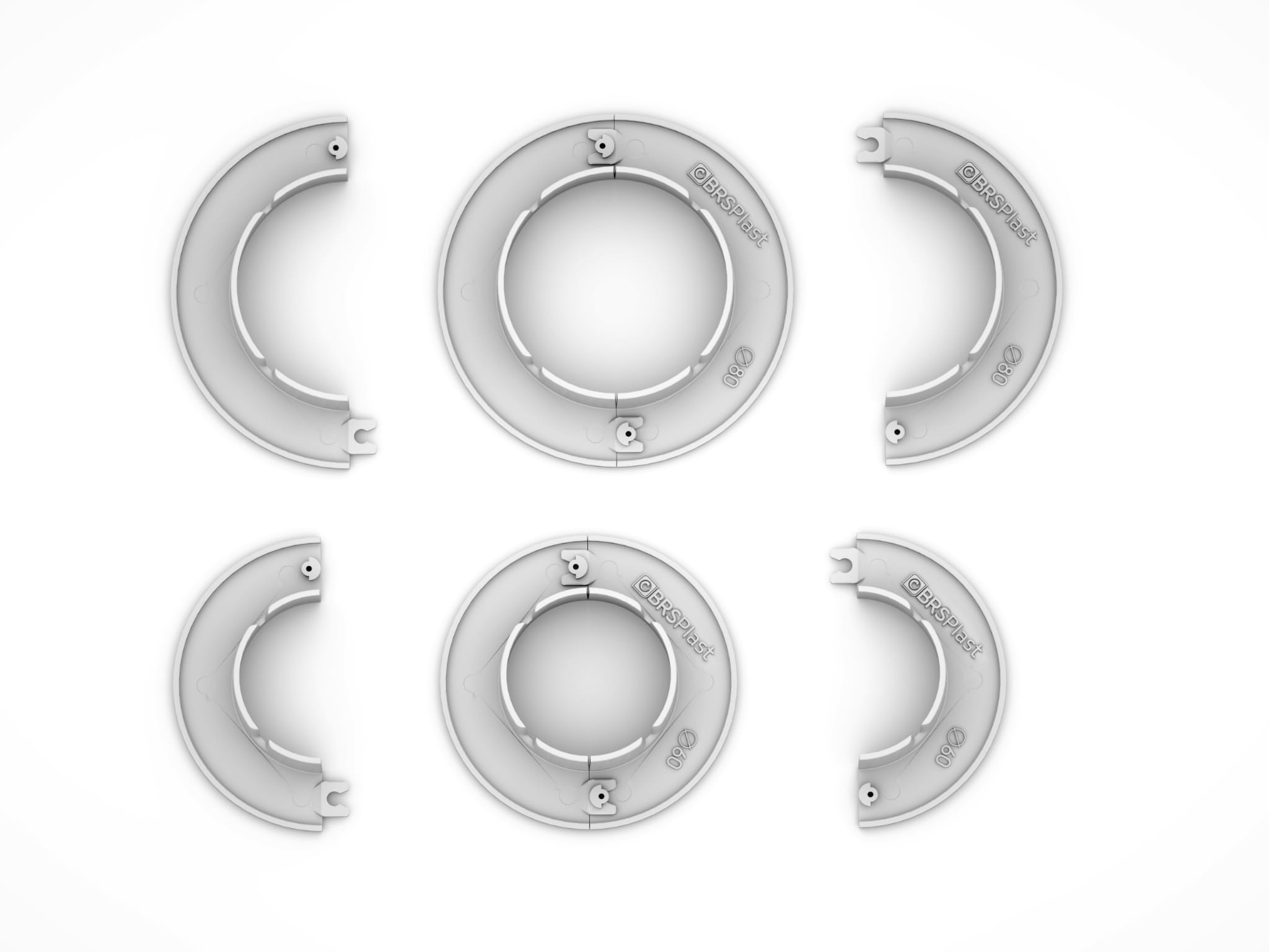 Rozeta BRSPlast 60 mm, maskownica otworu BRS BRS-003 - obrazek 6