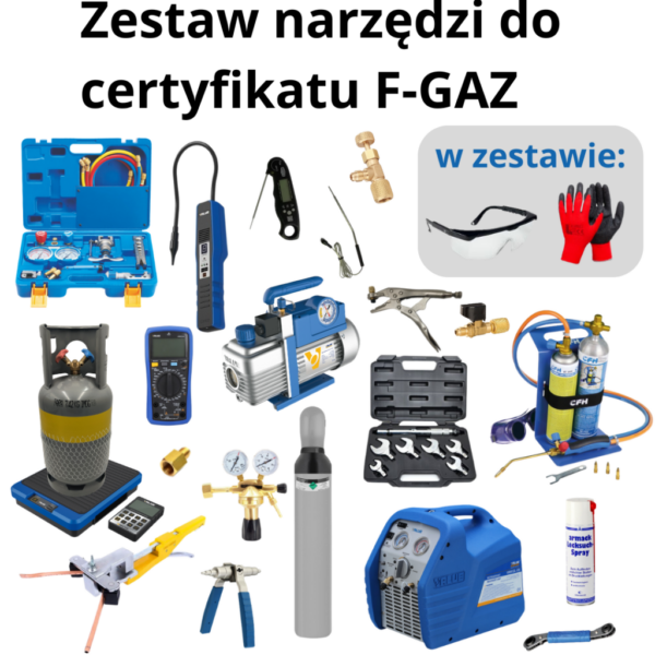Zestaw narzędzi do klimatyzacji STANDARD- F-GAZ dla przedsiębiorcy